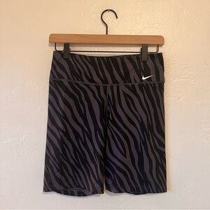 nike purple zebra striped biker shorts